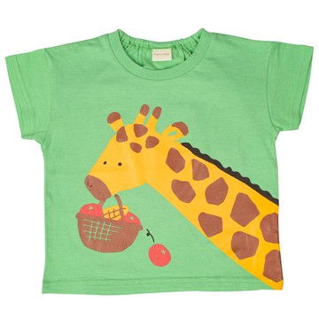 akachan honpo - 短袖T恤-大印花-綠色