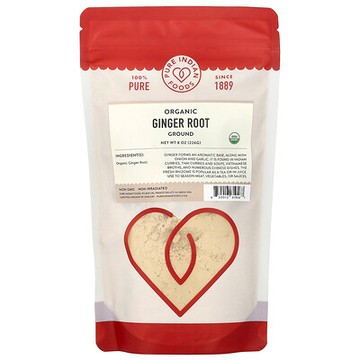Pure Indian Foods, 有機薑根，研磨，8 盎司（226 克）