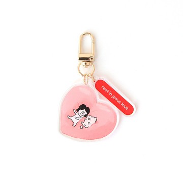 Hello DunDun 哈囉登登系列 壓克力 Key Ring  01.Heart 抱枕