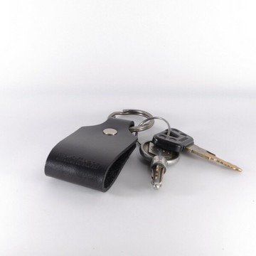 鑰匙圈 真皮 皮革 寛圈版 黑 -Mark Honor【全壘打跨店最高20%點數回饋】