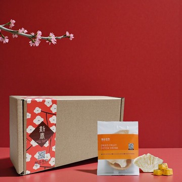 | 果乾水10入| 台灣果乾| 無糖零添加| 附新春明信片| 無印紙盒