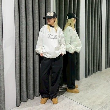 【MasCool】 LOSANGELES 洛杉磯運動風上衣 刺繡 大學T 長袖 賽車風長袖