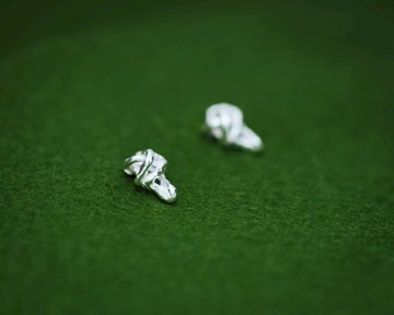 鳥巢耳環-小耳環-日系-侘寂-穿孔耳環