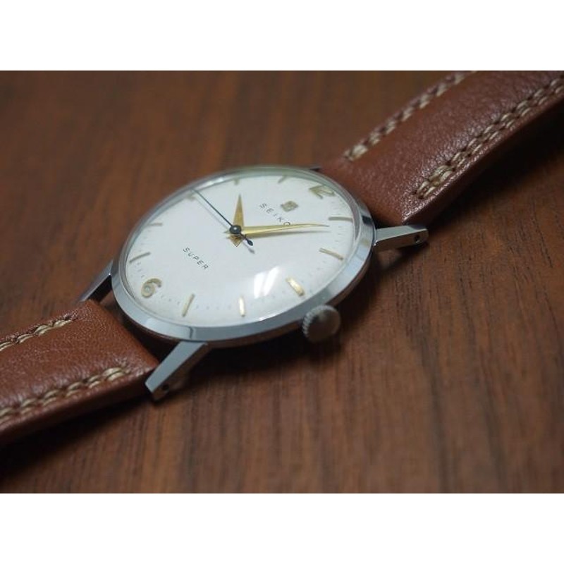 OH済】 SEIKOセイコースーパー12061鶴印アンティーク手巻き OH済