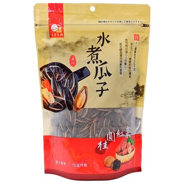 小農生機 水煮瓜子-桂圓紅棗風味  360g  1包