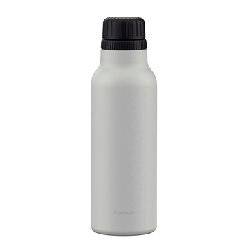 Peacock 氣泡水 汽水 碳酸飲料 專用 316不鏽鋼保溫杯800ML-雪灰白(抗菌加工)