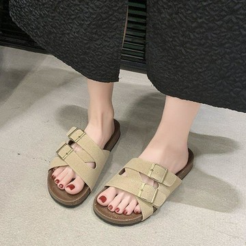 【免運】拖鞋 室內拖鞋 夏季外穿 防滑底 一字拖 運動戶外 沙灘涼拖 時尚仙女風 配裙子 高級感厚底 渤肯涼鞋