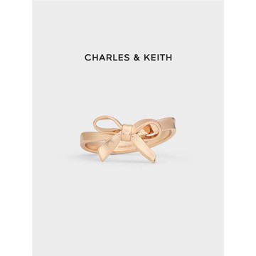CHARLES&KEITH25冬新款CK5-32120448簡約蝴蝶結造型閉口戒指女戒