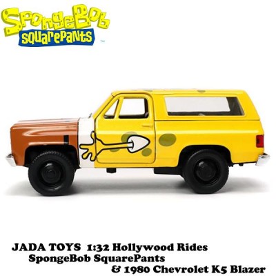 JADATOYS 1/32 スポンジボブ ミニカー フィギュア付き 1980 Chevrolet 