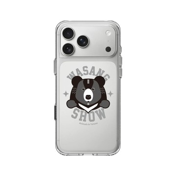 iPhone 17 Pro Max Clear Case（相機按鈕） 透明 - 花生騷 WasangShow - 黑熊