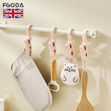 英國FGODA 旋轉式掛勾夾/萬用夾(3入裝)x3包