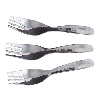 KOM 【一品川流】 316不鏽鋼兒童叉-13.3cm-3入組