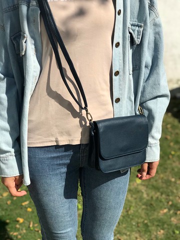 無印簡約 小方包 普魯士藍