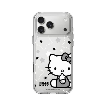 iPhone 17 Pro Max Clear Case（相機按鈕） 透明 - 三麗鷗-Hello Kitty - 簡約系列-星光閃爍