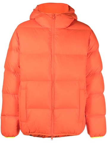 MSGM - padded zip jacket - men - Polyamide/Down/Polyamide - 52 - Orange