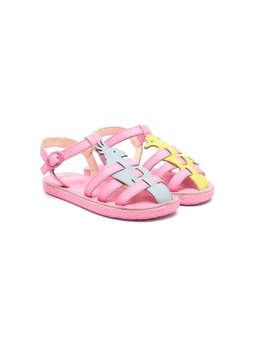 Camper Kids - caged-design sandals - kids - Rubber/Calf Leather/Calf Leather - 30 - Pink