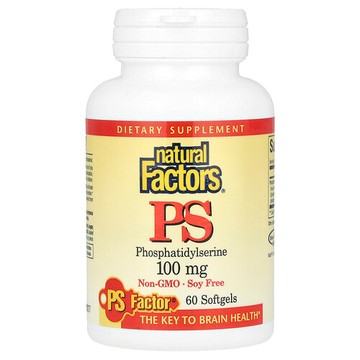 Natural Factors, 磷脂醯絲氨酸，100 毫克，60 粒軟膠囊