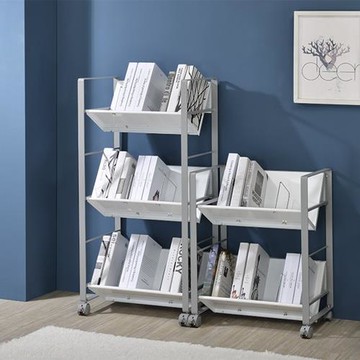 【SingBee 欣美】 三層移動式置物推車 SB-F03(兒童書櫃 兒童收納櫃 移動書車 收納 推車 台灣製造)