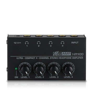 混音器 音頻混音器 音控台 4通道耳機放大器 適用調音臺監聽功放錄音棚混音多通道耳機放大器