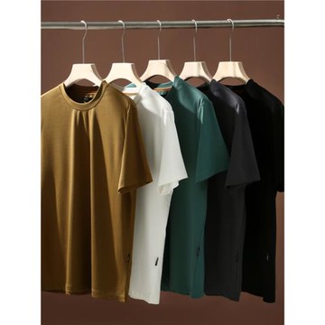 ZZ同款！意式輕奢！天絲+桑蠶絲！外貿男裝夏季時尚休閑短袖T恤潮