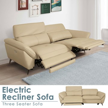 【Homelike】喜家居三人座機能雙電動沙發(2429)