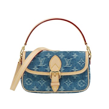 Louis Vuitton Nano Diane 緹花牛仔迷你手提斜背二用包(M27700-牛仔藍)