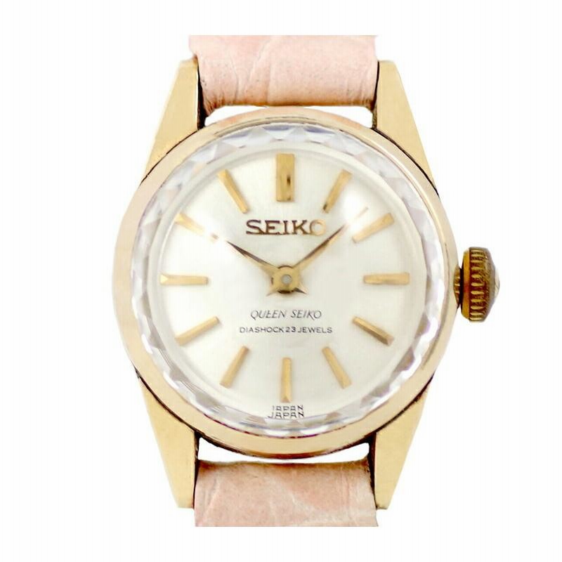 SEIKO ヴィンテージ部品 デッドストック レア物 修理 南京虫 レディース 時計ケース クィーンセイコー ステンレス カットガラス 管理No.7275