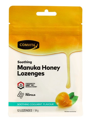 Comvita 麥蘆卡蜂蜜潤喉糖 薄荷味12粒隨身包