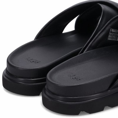 新品箱付き　アグ　UGG　パテント　黒サンダル　24センチ UGG アグ サンダル BROOKSIDE II FLIP SUEDE 1124894 メンズ