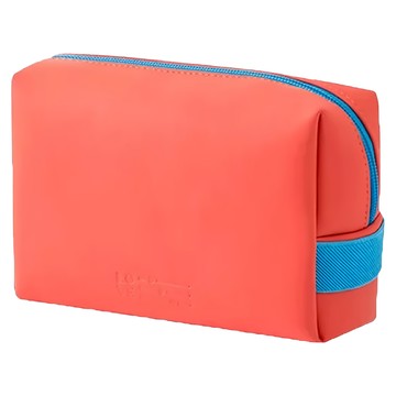 E.City 馬卡龍化妝存摺收納包中包 PU磨砂材質  橘紅色  17 x 11 x 7cm