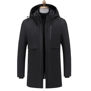 【米蘭精品】羽絨外套鵝絨夾克-極簡舒適百搭保暖男外套2色74ib64