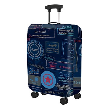 城市漫遊 彈力行李箱套 S 繽紛票根