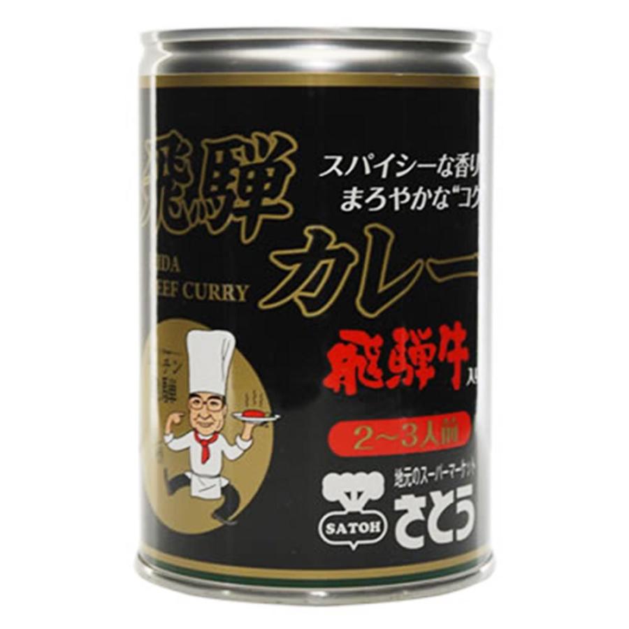 飛騨牛カレー キッチン飛騨 監修 さとうオリジナル 缶詰 2〜3食入り 430ｇ レトルト ビーフカレー 飛騨高山 ご当地カレー 岐阜