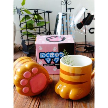 樹下盒 日D 激萌立體貓爪馬克杯貓咪肉墊胖乎小肉球水杯貓腳杯