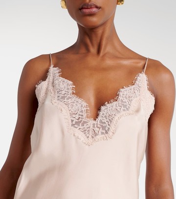 Róhe Lace-trimmed silk satin slip dress