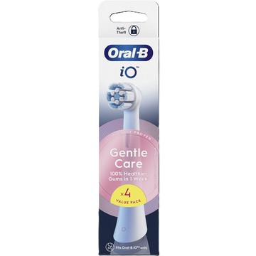 Oral-B歐樂B iO微震溫和刷頭4入-白色 （新舊包裝隨機出貨）