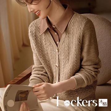【Lockers 木櫃】冬季時尚假兩件針織上衣 L112120404