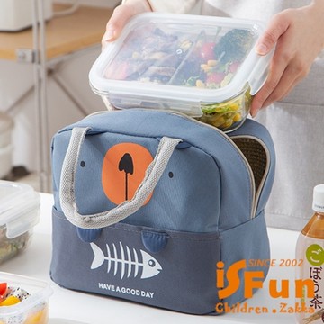 iSFun 萌趣動物 保溫保冷手提便當袋/顏色可選