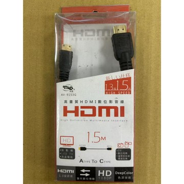 特價品！！米里 高畫質 1.5米 HDMI數位影音線  AV-9153G-1.5M (R-3)