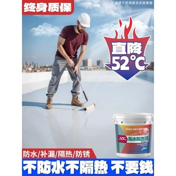 10公斤大桶裝 /屋頂防曬隔熱防水塗料樓頂材料外牆彩鋼瓦反射隔熱漆防水膠油漆lucky2458