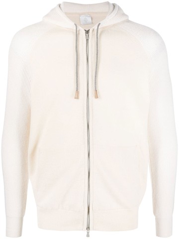 Eleventy - zip-up cashmere hoodie - men - Cashmere - S - Yellow