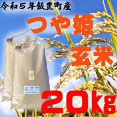 つや姫　玄米20kg(令和5年飯豊町産)