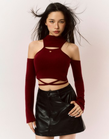 Mando品牌愛心金標；斷袖綁帶發熱BraTop 兩色