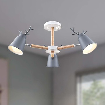 北歐風麋鹿臥室半吸頂燈 YP80-816-3