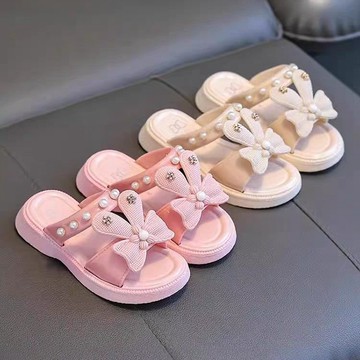 🌸YR🌸 兒童拖鞋 女童拖鞋 小孩涼拖鞋 兒童拖鞋女童夏季時尚洋氣女孩公主外穿防滑軟底室內家居寶寶涼拖