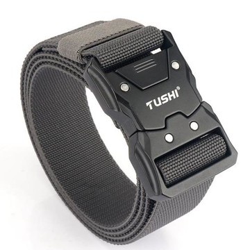 卡扣戰術插扣男士扣頭彈力腰帶帆布戶外單兵休閑皮帶快拆褲帶男款