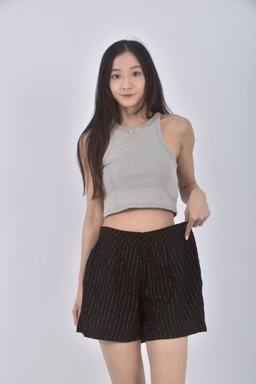 (XL) dixie線條黑色短褲