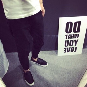 現貨+預購 休閒長褲 九分褲-經典素色韓版修身男小腳褲子73s21【獨家進口】【米蘭精品】