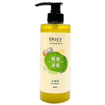 Dory 朵莉寵物潔淨美學 驅蟲避蚤洗毛精 尤加利  500ml  1瓶