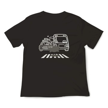 JZ TEE 黑貓-新的旅程 印花短袖T恤